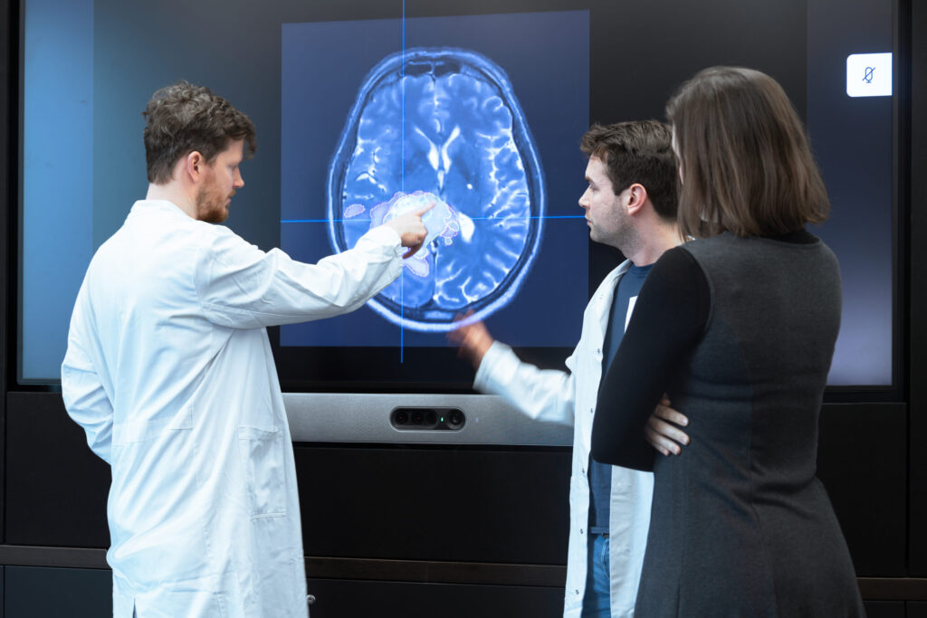 Übertragung von bis zu vier Bildschirmen gleichzeitig sowie Wechsel zur Fullscreen-Ansicht möglich. (Auf dem Bild zu sehen, ist eine Demo-Version.)